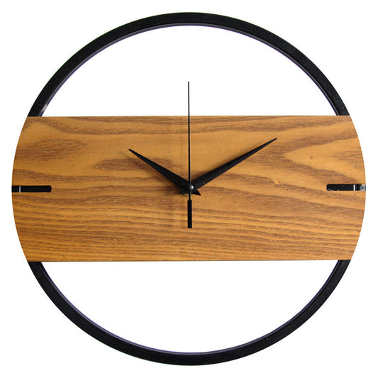 Nordic Style Fashionable Simple Silent Wood Wall Clocks for Home Decor Wood Type Wall Clock Quartz Modern Design Timer