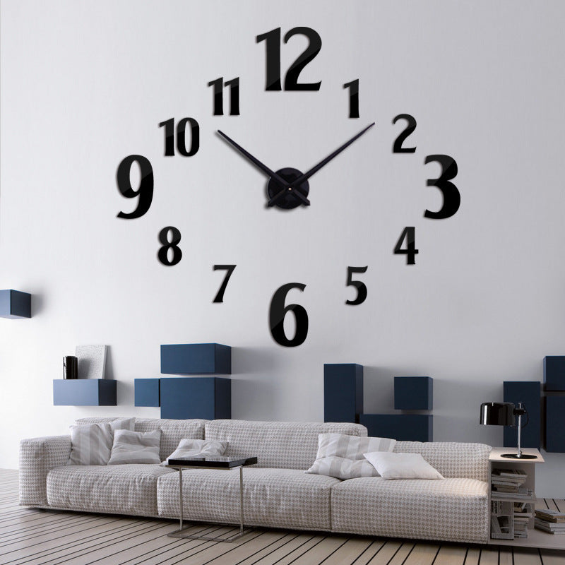 Creative Three-Dimensional Decoration Diy Mirror Wall Stickers Nordic Clocks