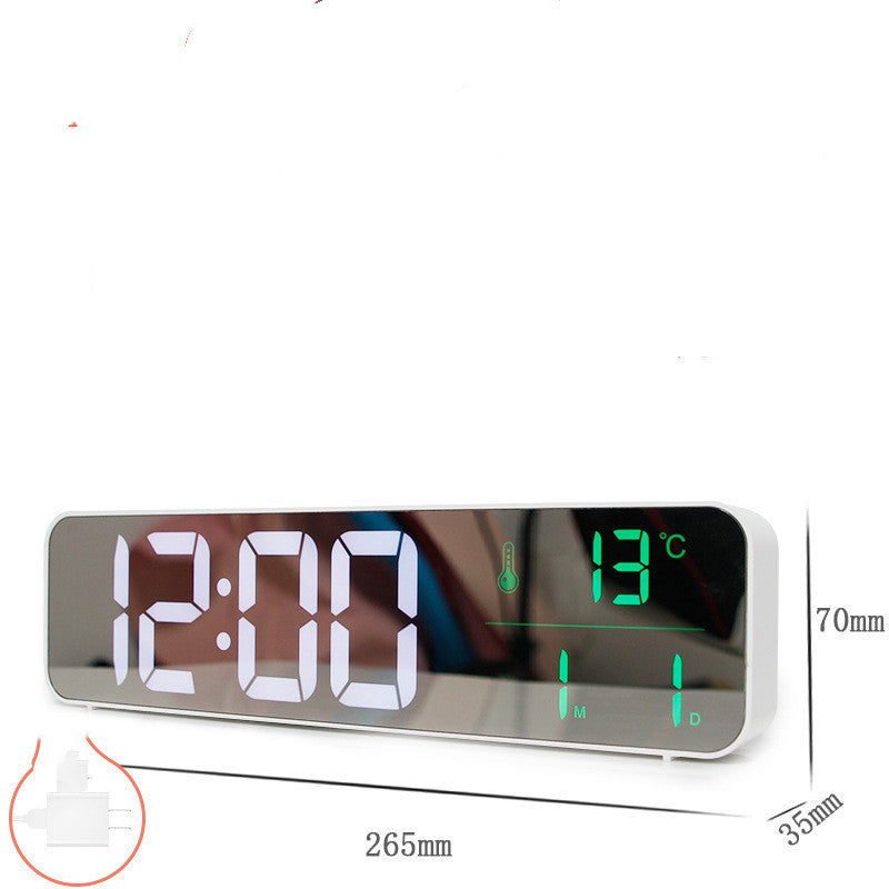 Music LED Digital Alarm Clock Temperature Date Display Desktop Mirror Clocks Home Table Decoration Electronic Clock