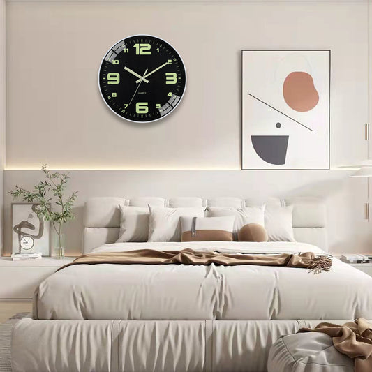 Tempered Glass Clock Living Room Wall Clock Bedroom Wall Clocks